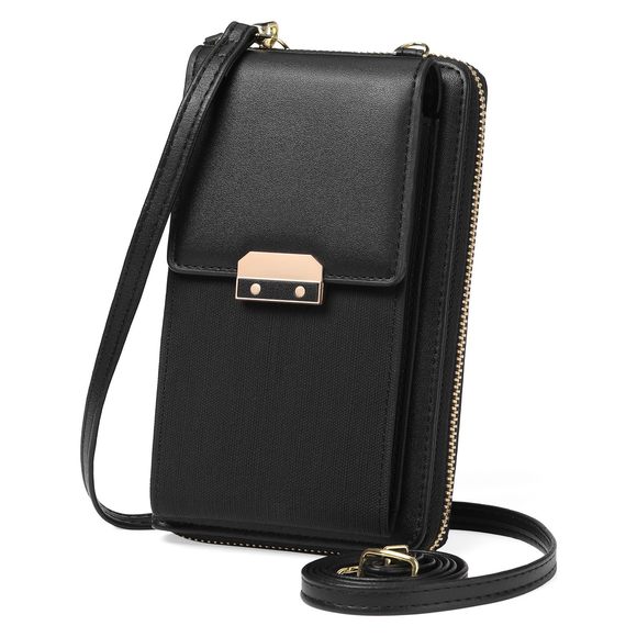 Leather Crossbody Bags Small Cell Phone Bag With Adjustable Strap B) - Picture 1 of 9